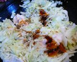 キャベツ半分使ったエビとの炒め物作り方12写真