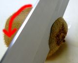 すぽっ！キーウィの固い芯の取り方作り方1写真