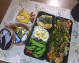 焼きそばソースで！簡単にも！野菜炒め弁当作り方50写真