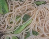 菜の花と生椎茸の山椒醤油パスタ作り方9写真