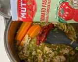 刻みセロリ葉と豚肉のちょいスパイスカレー作り方5写真