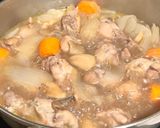 夕食♡手羽元の梨・エリンギ入り赤ワイン簡単煮込み作り方4写真