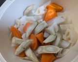 【おでん風】根菜とちくわの煮物作り方1写真