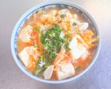 カニカマと豆富のスープ雑炊作り方10写真