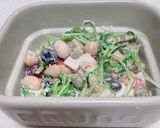 豆苗と蒸し豆のサラダ作り方6写真