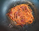 夏の夕飯！小松菜コンビーフチャンプル素麺作り方2写真