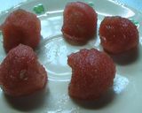 夏にぴったり。すいかのあっさり大福。作り方1写真