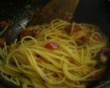 たことオリーブのトマトパスタ作り方4写真