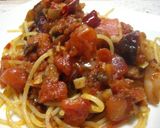 たことオリーブのトマトパスタ作り方5写真
