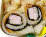 お弁当に✿ちくわでハム海苔巻き巻き♡作り方6写真