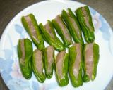 おつまみに☆ささみinししとう☆梅肉で♪作り方3写真
