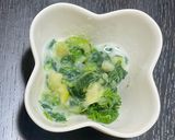 離乳食⭐︎お芋とほうれん草のクリーム和え作り方3写真