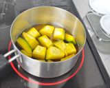 お塩でいただくカボチャのほうじ茶煮♪作り方1写真