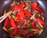 キュウリと牛肉の中華風炒め煮作り方6写真