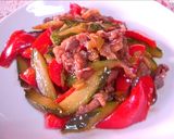 キュウリと牛肉の中華風炒め煮作り方7写真