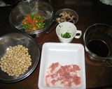 豚肉と豆の混ぜご飯作り方1写真