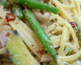 インゲンとソーセージのマスタードパスタ作り方8写真