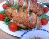 油淋鶏✿鶏唐揚げ、葱香味ダレをのせて作り方5写真