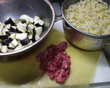 茄子とマカロニのトマトソース炒め作り方1写真