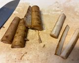 豚肉とゴボウとニンジンの甘酢炒め。作り方1写真