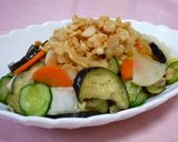パリッ、サクッ☆たっぷり野菜の揚げ玉ご飯作り方6写真