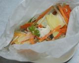 鶏ささ身とたっぷり野菜の包み蒸し作り方3写真