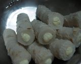 チーズ入り竹輪の紫蘇巻き揚げ作り方3写真