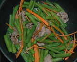 いんげんと豚肉の焼肉のタレ炒め♫作り方4写真