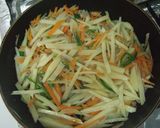 紹興酒で野菜炒め作り方2写真