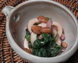 アーモンドが決めて！イカの辛し酢味噌和え作り方2写真