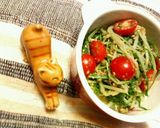 ✿水菜と❀プチトマトの✿ゴマ味噌和え作り方7写真
