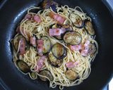 ベーコンと茄子の柚子胡椒ガーリックパスタ作り方4写真
