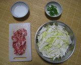 豚バラ肉と白菜のとろ～り炒め煮作り方1写真