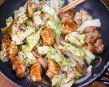 ぶっ濃い鶏トンテキ野菜炒め定食🍚🤩作り方6写真
