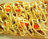 朝食＆ランチ　照り焼きチキンピザトースト作り方3写真
