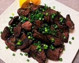 血になる牛ハツの味塩こしょう焼きネギレモ作り方3写真