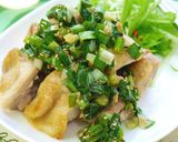 鶏肉のさっぱりニラねぎ塩ダレがけグリル作り方4写真