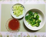 簡単今日の夕飯！海老ブロッコリーエビチリ作り方1写真