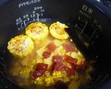 とうもろこし梅ご飯（もち黒米）作り方3写真
