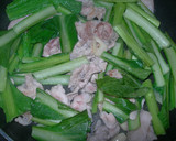 ✾小松菜と豚肉のからし醤油炒め✾作り方3写真