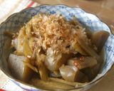 こんにゃくとゴボウの醤油炒め作り方7写真