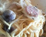 鮭ときのこのクリームパスタ作り方8写真