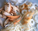 ラー油でピリリッ☆白滝とちくわの炒め物作り方1写真