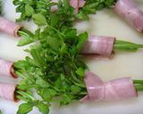 余りモノ消費に☆彡クレソンのベーコン巻き作り方1写真