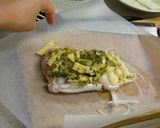 高菜漬けの葱だれ●鱈のレンジ蒸し●作り方2写真