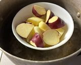 サツマイモ＆りんご蒸し作り方3写真