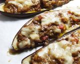 茄子の挽き肉トマトのせ★チーズ焼き♪作り方4写真