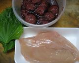 疲労回復＊鶏ムネ肉の梅しそ風味作り方1写真