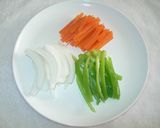 ✾鮭と三色野菜の酒蒸し✾作り方2写真
