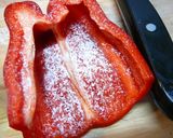 ピーマンの肉詰め。パプリカ編作り方3写真